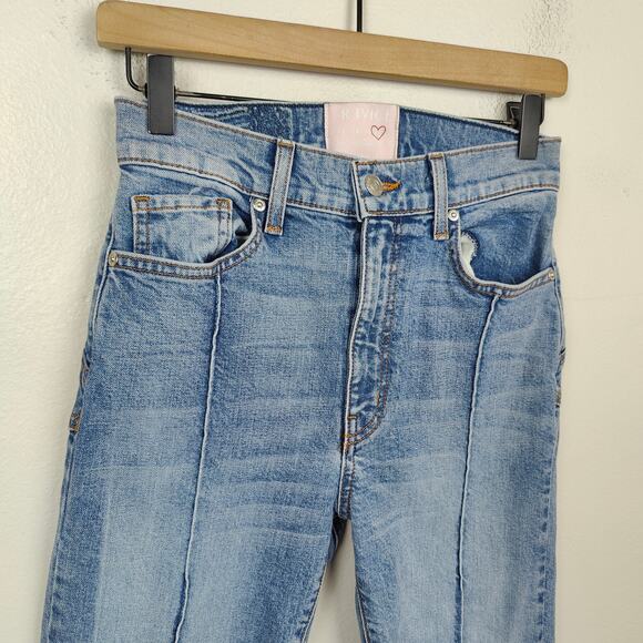 Revice Venus Crop Star Jeans Womens 26 Medium Wash Retro Preppy Glam - Picture 4 of 10